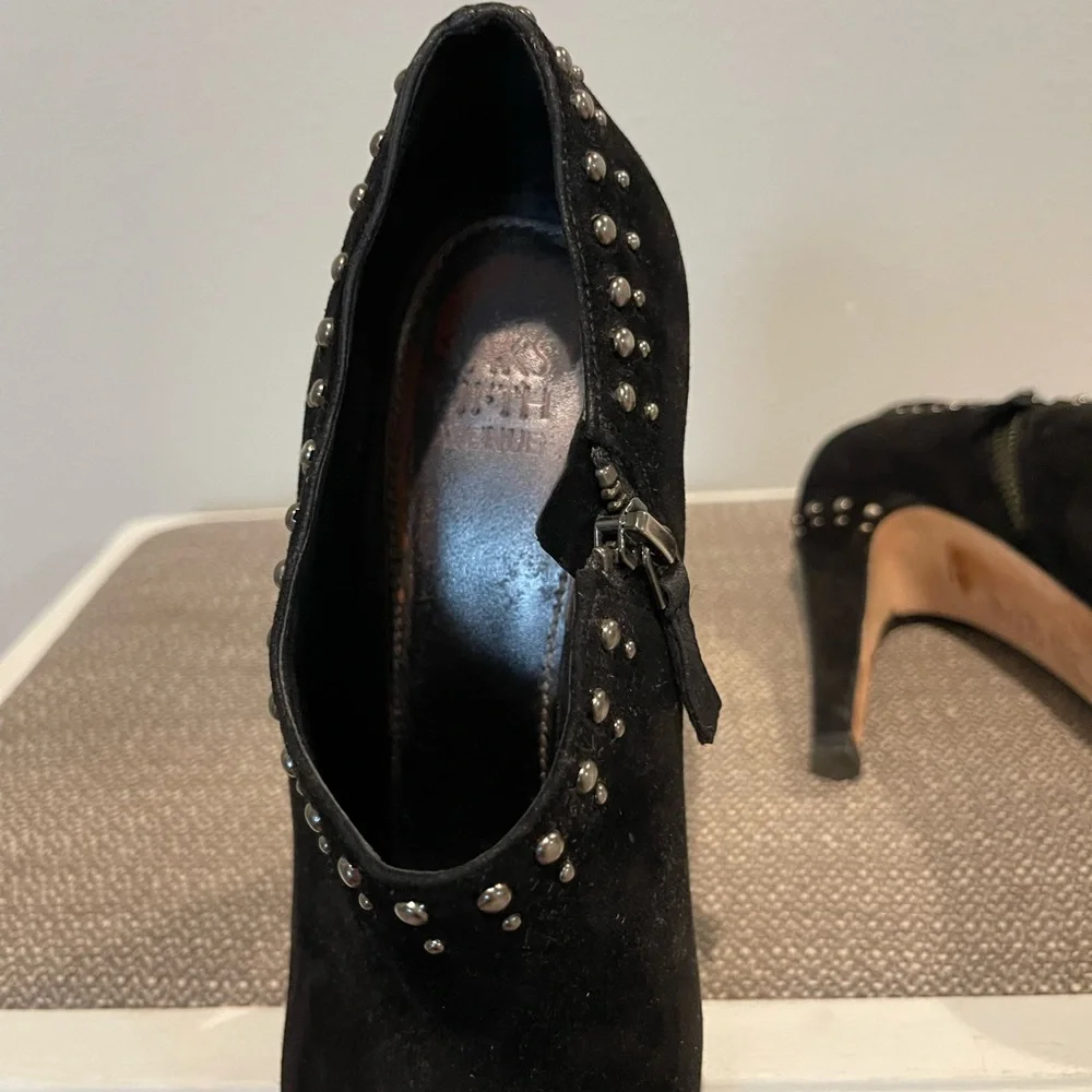 Saks Fifth Avenue Black Studded Booties - Picture 3 of 5